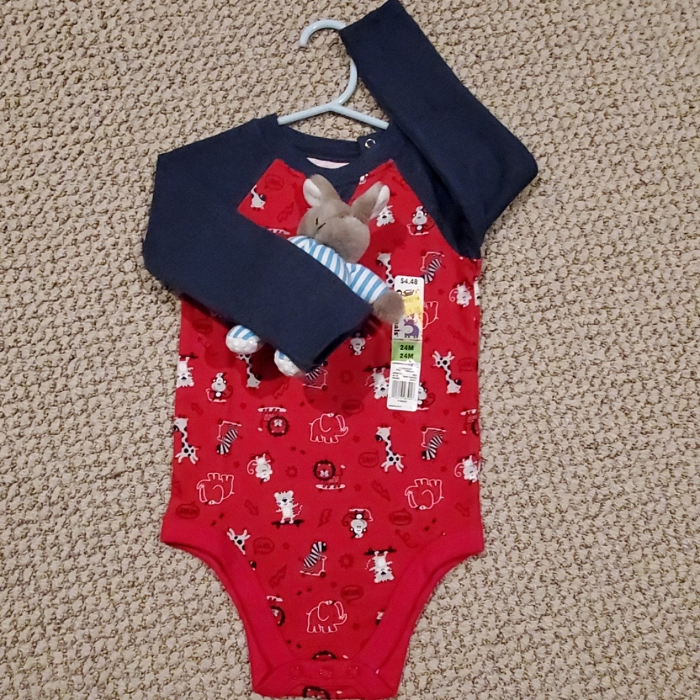 Animals long-sleeve onesie 24mos